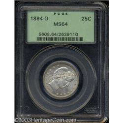 1894-O 25C MS64 PCGS.