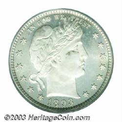 1893 25C PR65 Cameo PCGS.