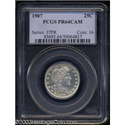 1907 25C PR64 Cameo PCGS.