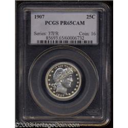 1907 25C PR65 Cameo PCGS.