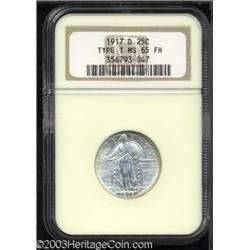 1917-D 25C Type One MS65 Full Head NGC.