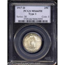1917-D 25C Type One MS66 Full Head PCGS.