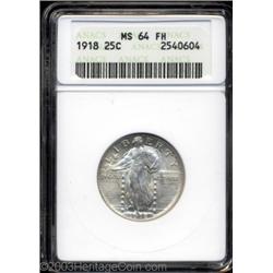 1918 25C MS64 Full Head ANACS.