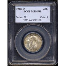 1918-D 25C MS64 Full Head PCGS.