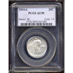 1919-S 25C AU50 PCGS.