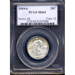1919-S 25C MS63 PCGS.
