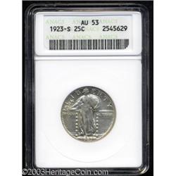 1923-S 25C AU53 ANACS.