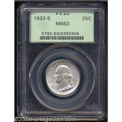 1932-S 25C MS63 PCGS.