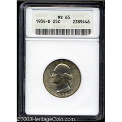 1934-D 25C MS65 ANACS.