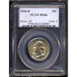 1934-D 25C MS66 PCGS.