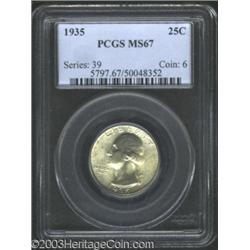 1935 25C MS67 PCGS.