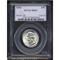 1935 25C MS67 PCGS.