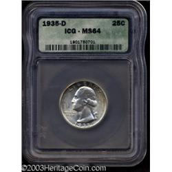 1935-D 25C MS64 ICG.