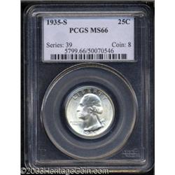 1935-S 25C MS66 PCGS.