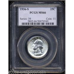 1936-S 25C MS66 PCGS.