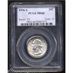 1936-S 25C MS66 PCGS.