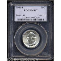 1940-S 25C MS67 PCGS.