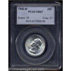 1942-D 25C MS67 PCGS.