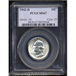 1942-D 25C MS67 PCGS.