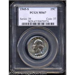 1945-S 25C MS67 PCGS.