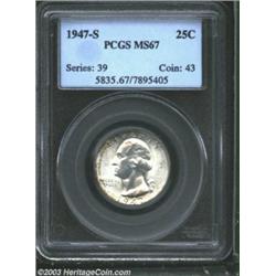 1947-S 25C MS67 PCGS.