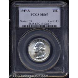 1947-S 25C MS67 PCGS.