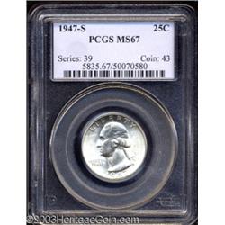1947-S 25C MS67 PCGS.