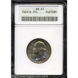 1949-D 25C MS67 ANACS.