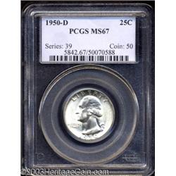 1950-D 25C MS67 PCGS.