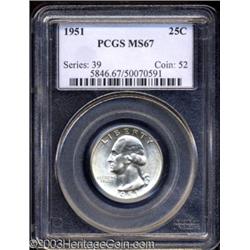 1951 25C MS67 PCGS.