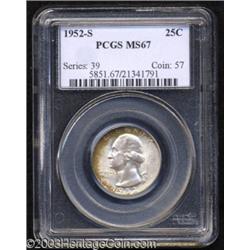 1952-S 25C MS67 PCGS.