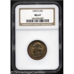 1953-S 25C MS67 NGC.