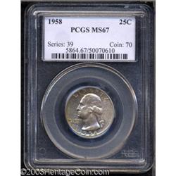 1958 25C MS67 PCGS.