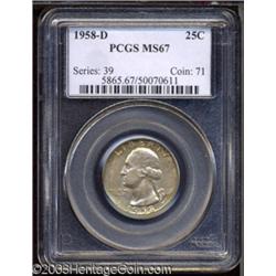 1958-D 25C MS67 PCGS.
