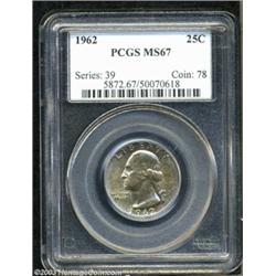 1962 25C MS67 PCGS.
