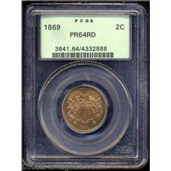 1869 2C PR64 Red PCGS.