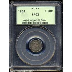 1869 H10C PR63 PCGS.