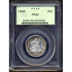 1869 25C PR62 PCGS.