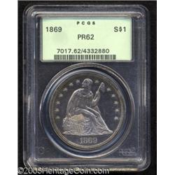 1869 $1 PR62 PCGS.