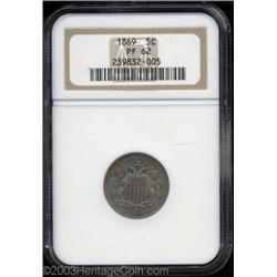 1869 5C PR62 NGC.