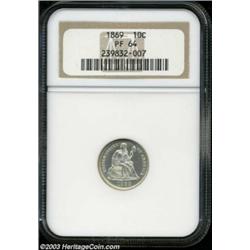1869 10C PR64 NGC.