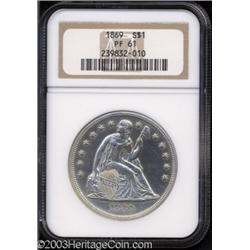 1869 $1 PR61 NGC.