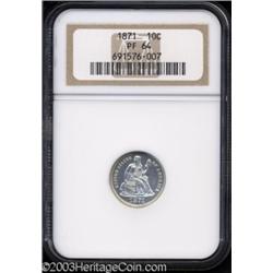 1871 10C PR64 NGC.