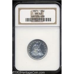 1871 25C PR62 NGC.
