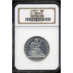 1871 50C PR61 NGC.