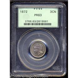 1872 3CN PR63 PCGS.