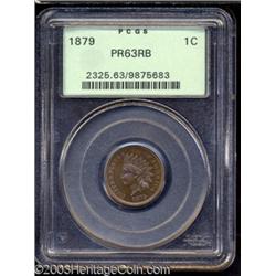 1879 1C PR63 Red and Brown PCGS.