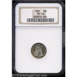 1887 10C PR63 NGC.