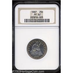 1887 25C PR62 NGC.
