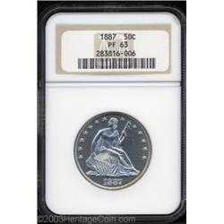 1887 50C PR63 NGC.